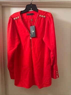 HOLLAND COOPER Womens Zip Buttoned Shirt sz m